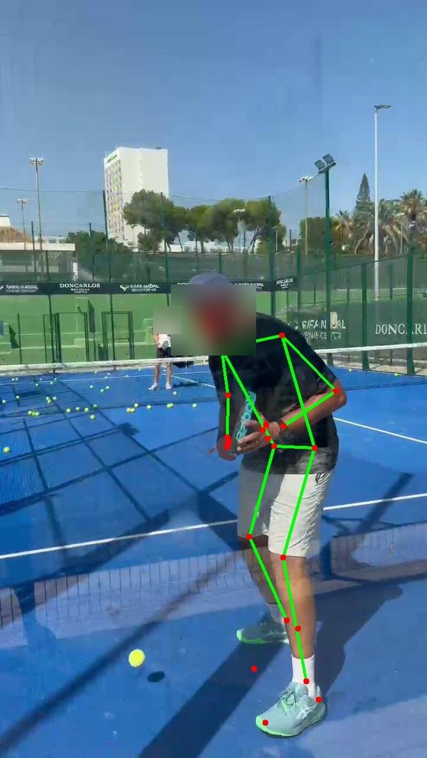 Volée en extérieur : le squelette suit l'appui et la rotation des épaules